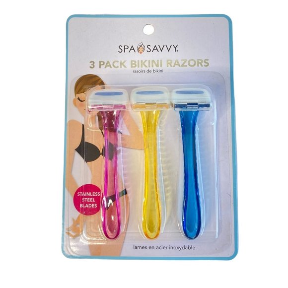 Spa Savvy Gift Pack 3 Razors 1 Hair Towel 30 Cosmetic Sponges Girls Gift Party - Picture 4 of 8